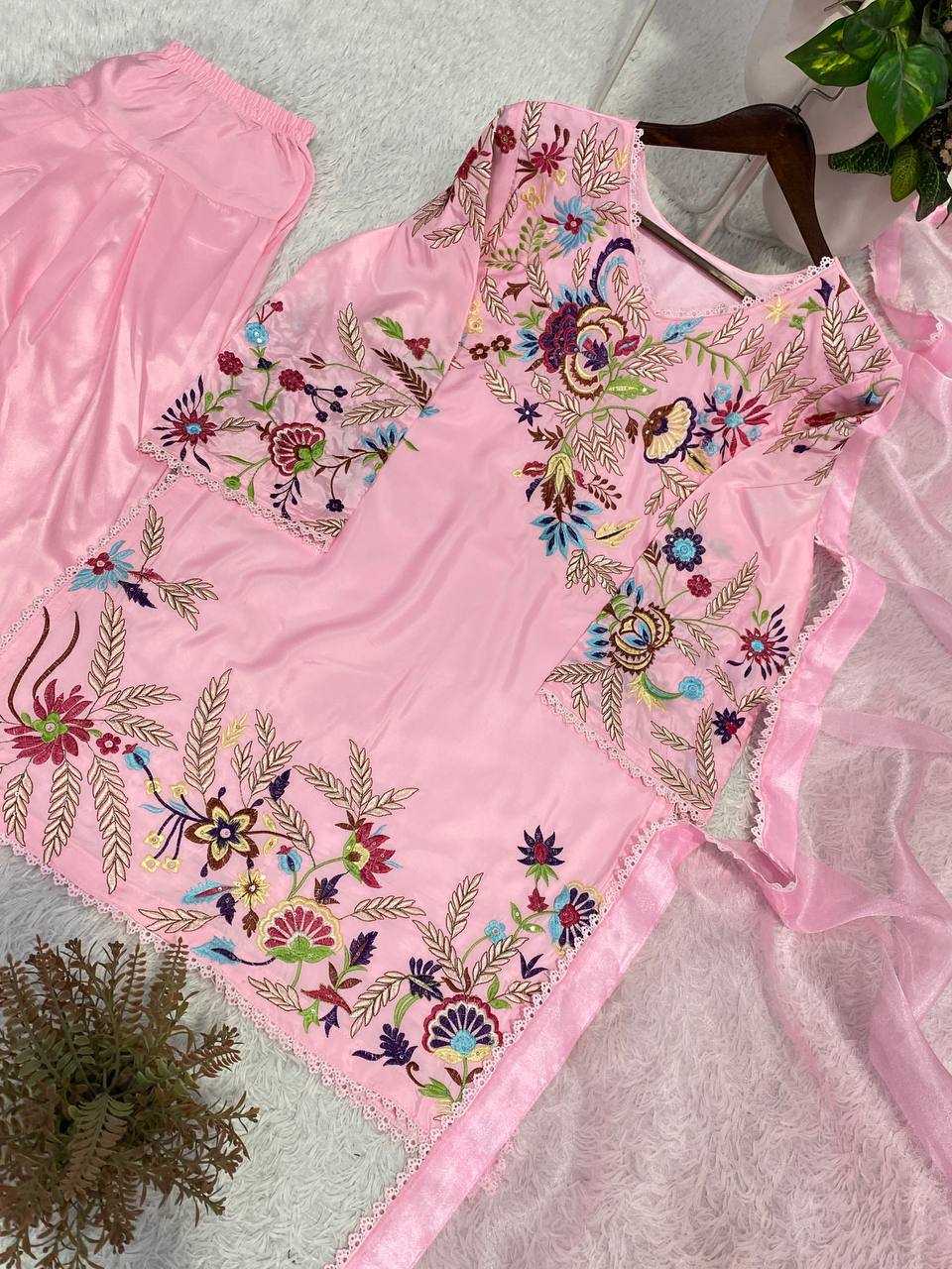 Crepe Silk Sharara Salwar Suit