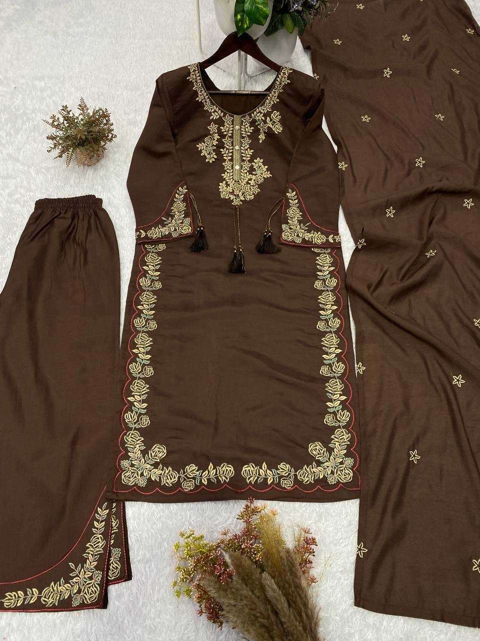 Heavy Roman Silk Palazzo Suit