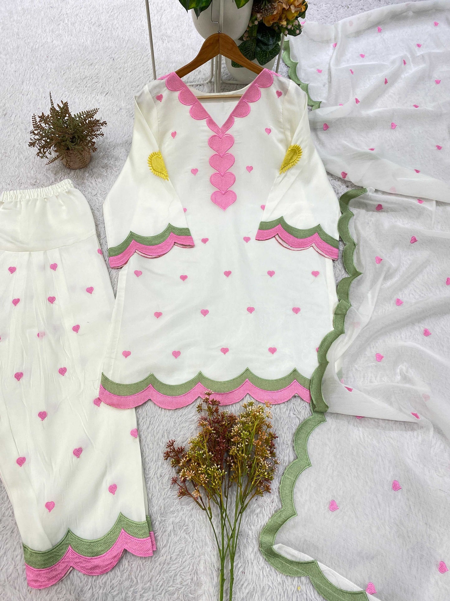 Chanderi Cotton Sharara Salwar Suit