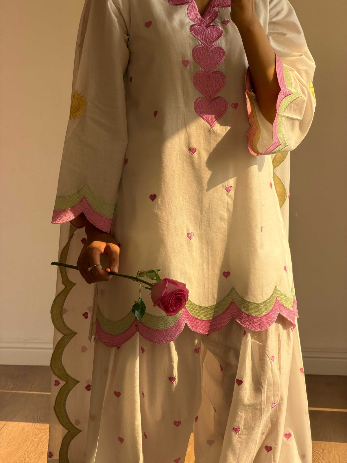 Chanderi Cotton Sharara Salwar Suit