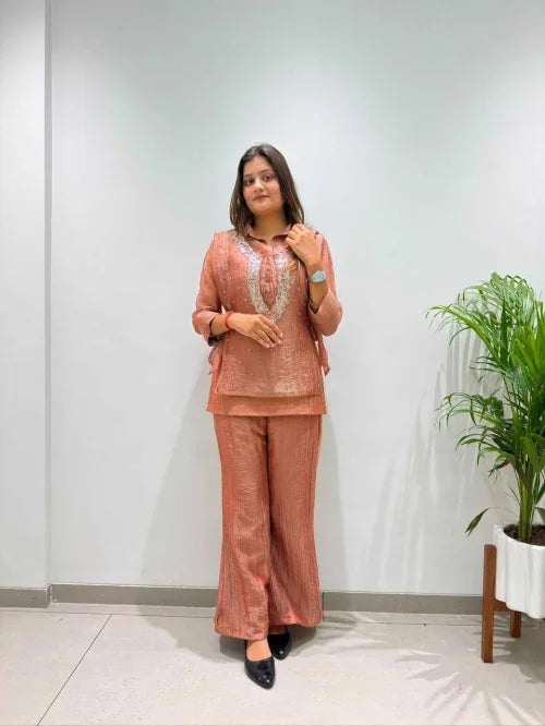Silk Embroidered Kurti