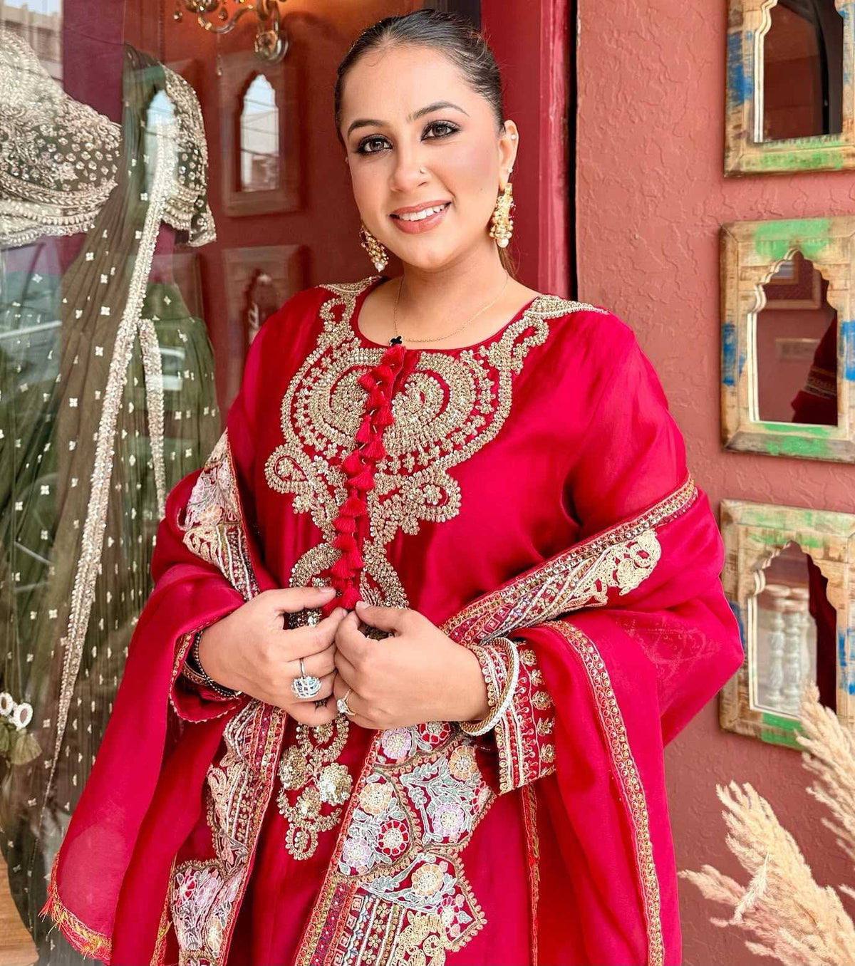 Heavy Roman Silk Embroidery Suit 500