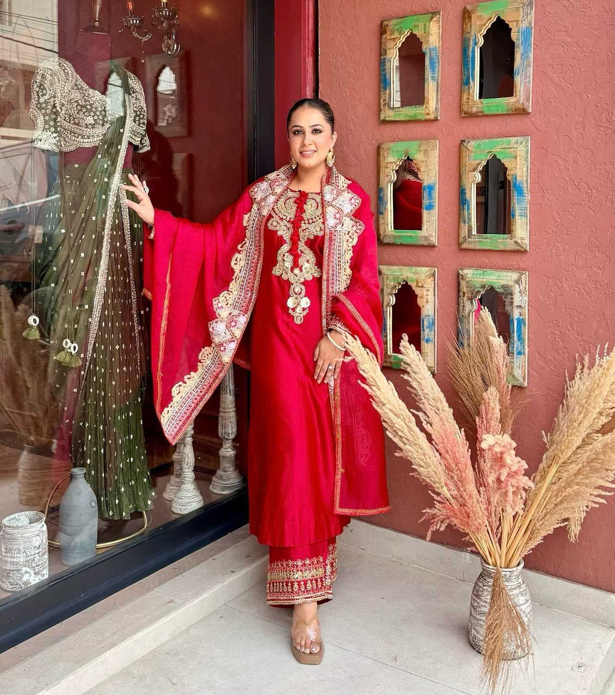 Heavy Roman Silk Embroidery Suit 500