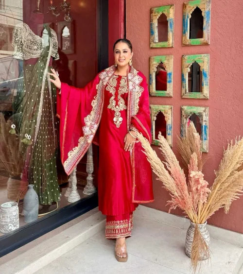 Heavy Roman Silk Embroidery Suit 500