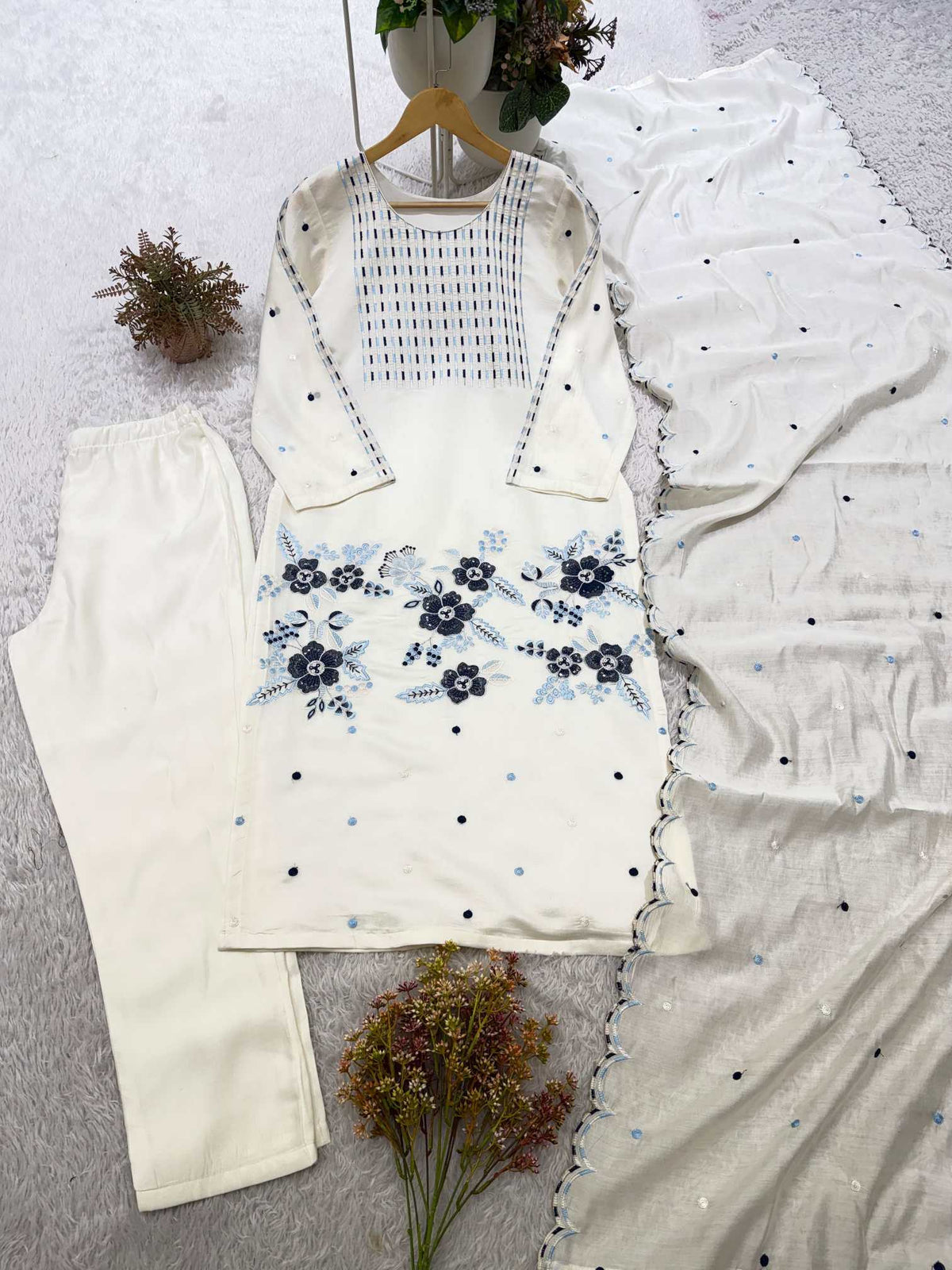 Heavy Roman Silk Designer Kurti 505