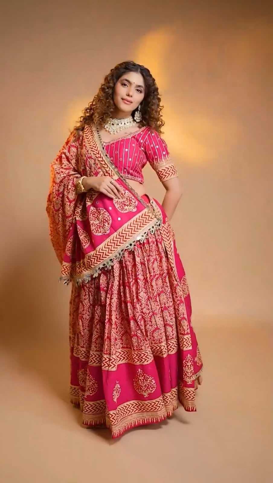 Rayon Printed Lehenga 506