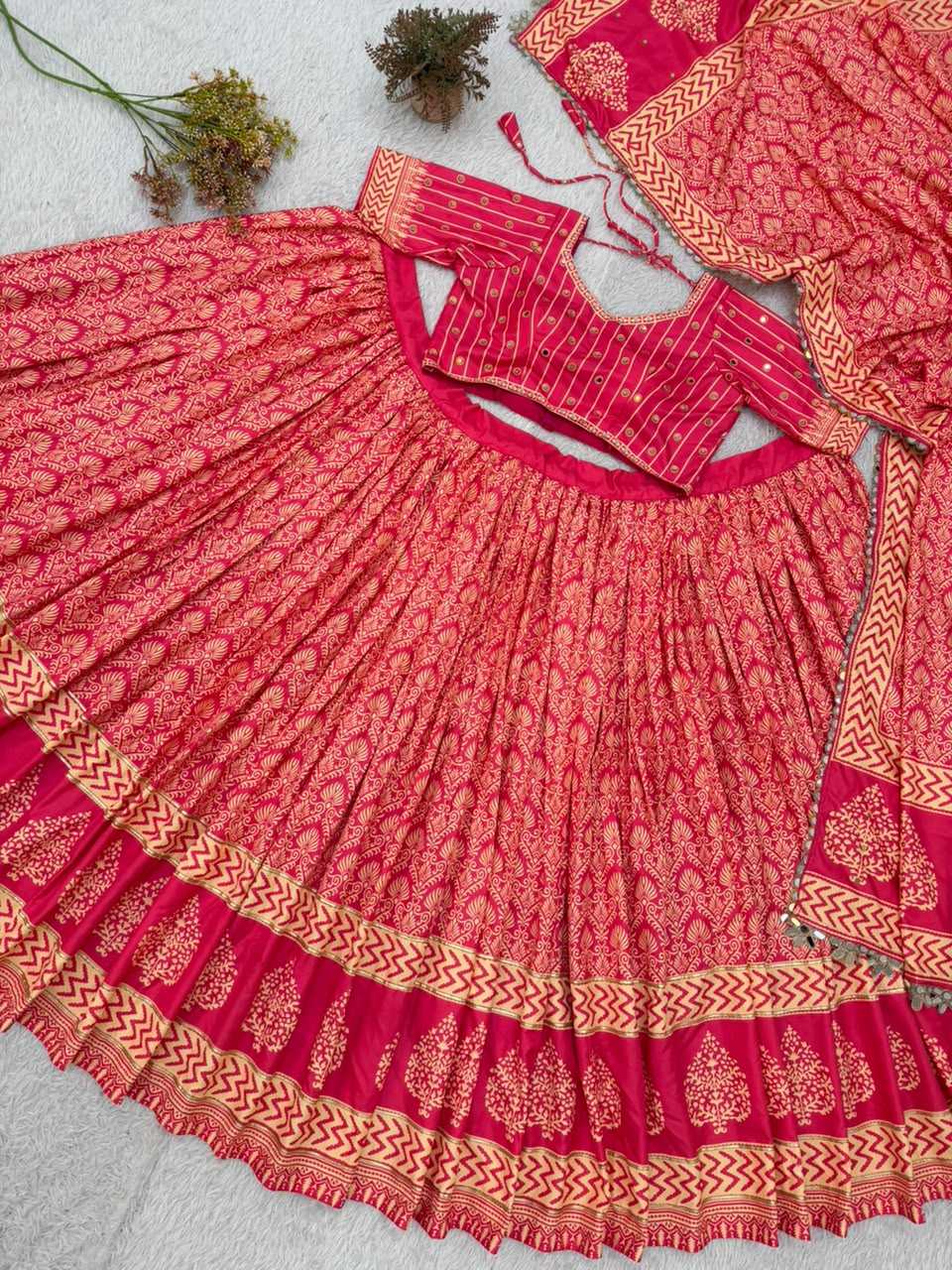 Rayon Printed Lehenga 506
