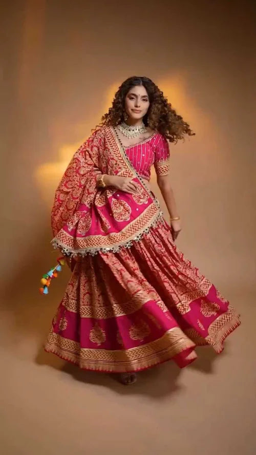 Rayon Printed Lehenga 506