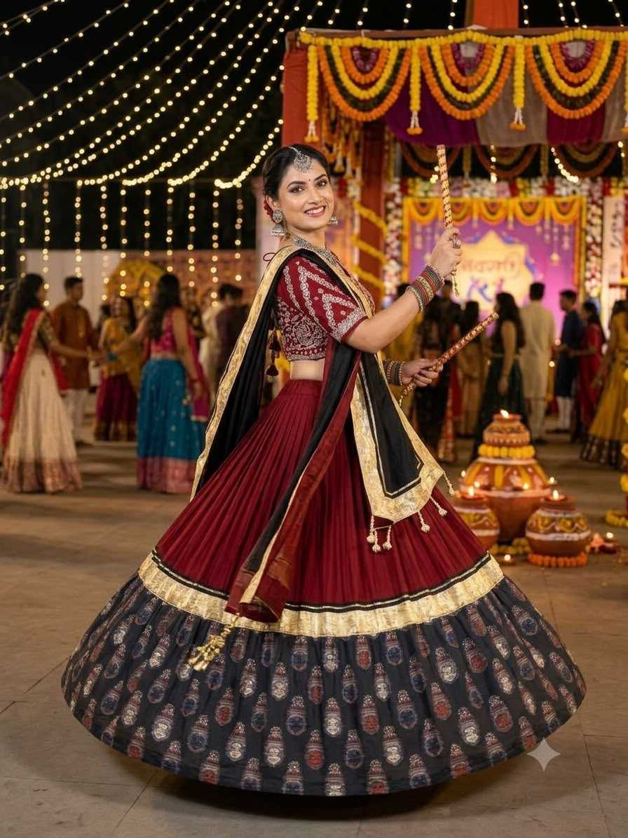 Rayon Embroidered Lehenga