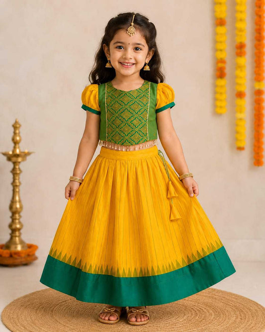 Gadwal Silk Kids Lehenga