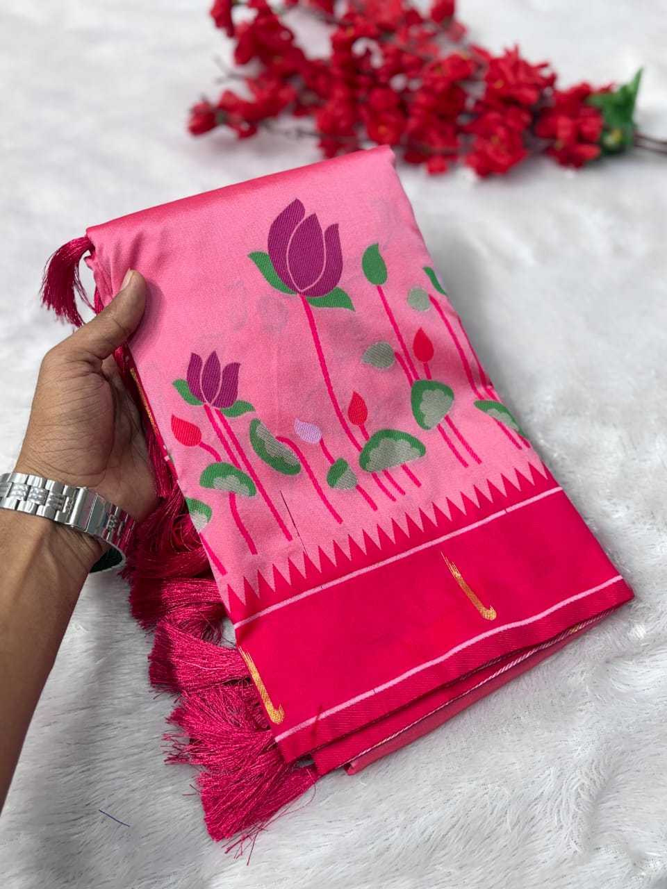 Padmavati Paithani Silk Zari Border Saree