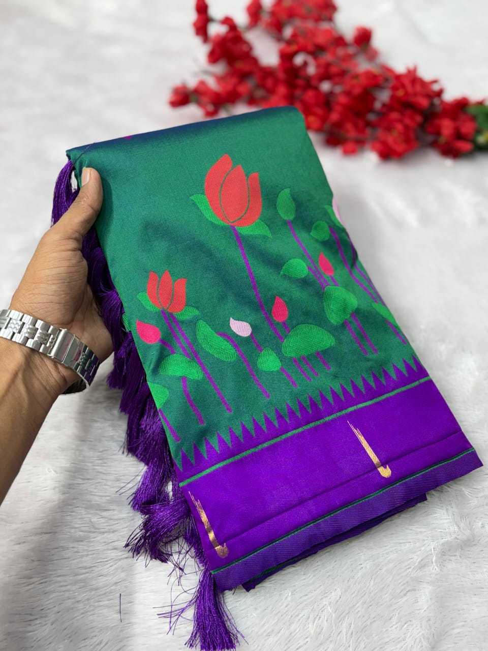 Padmavati Paithani Silk Zari Border Saree