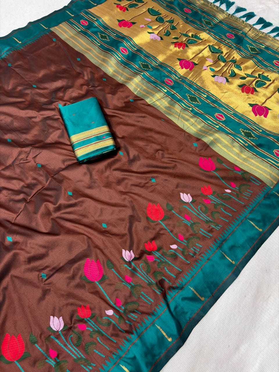 Padmavati Paithani Silk Zari Border Saree