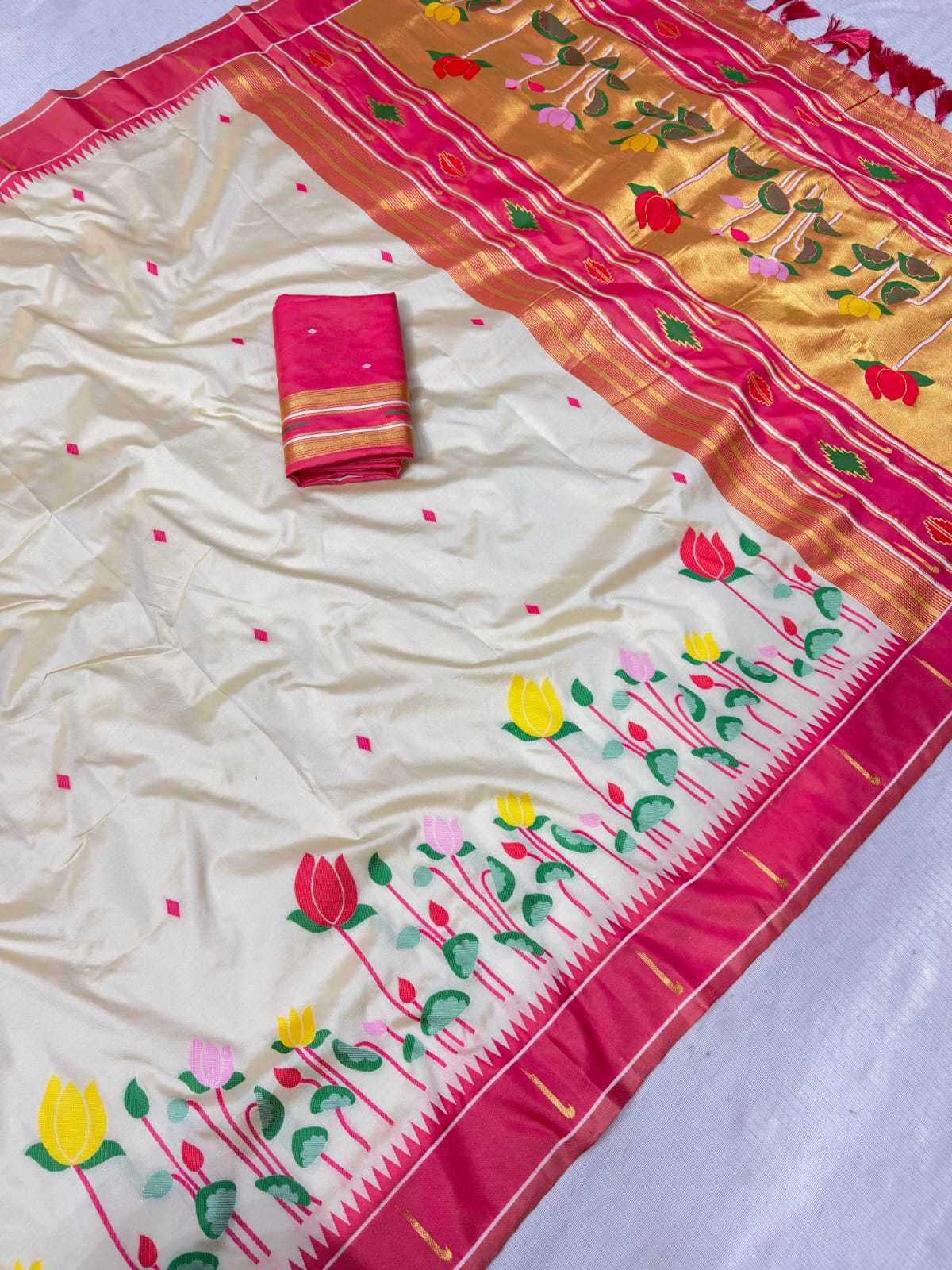 Padmavati Paithani Silk Zari Border Saree