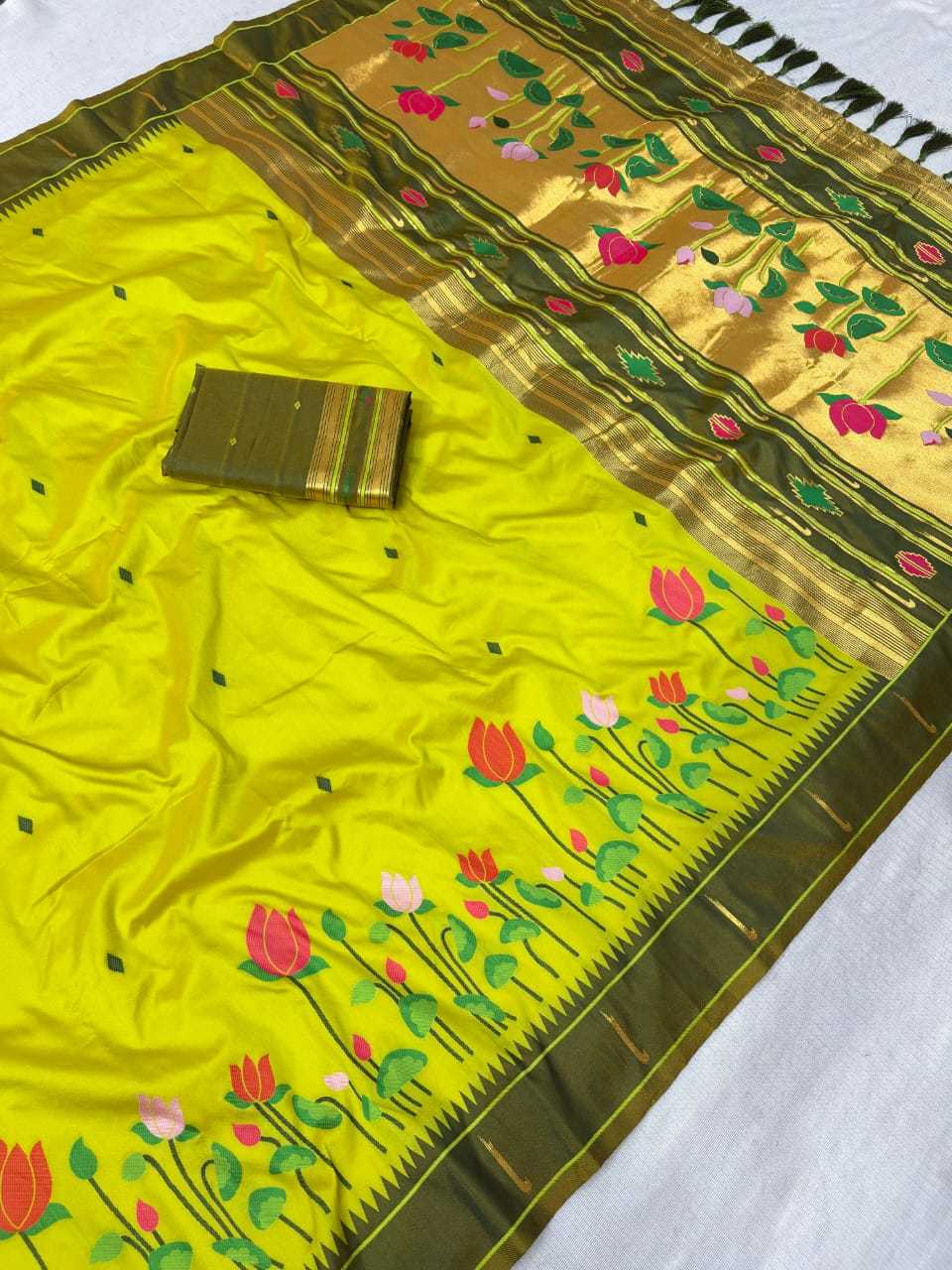 Padmavati Paithani Silk Zari Border Saree
