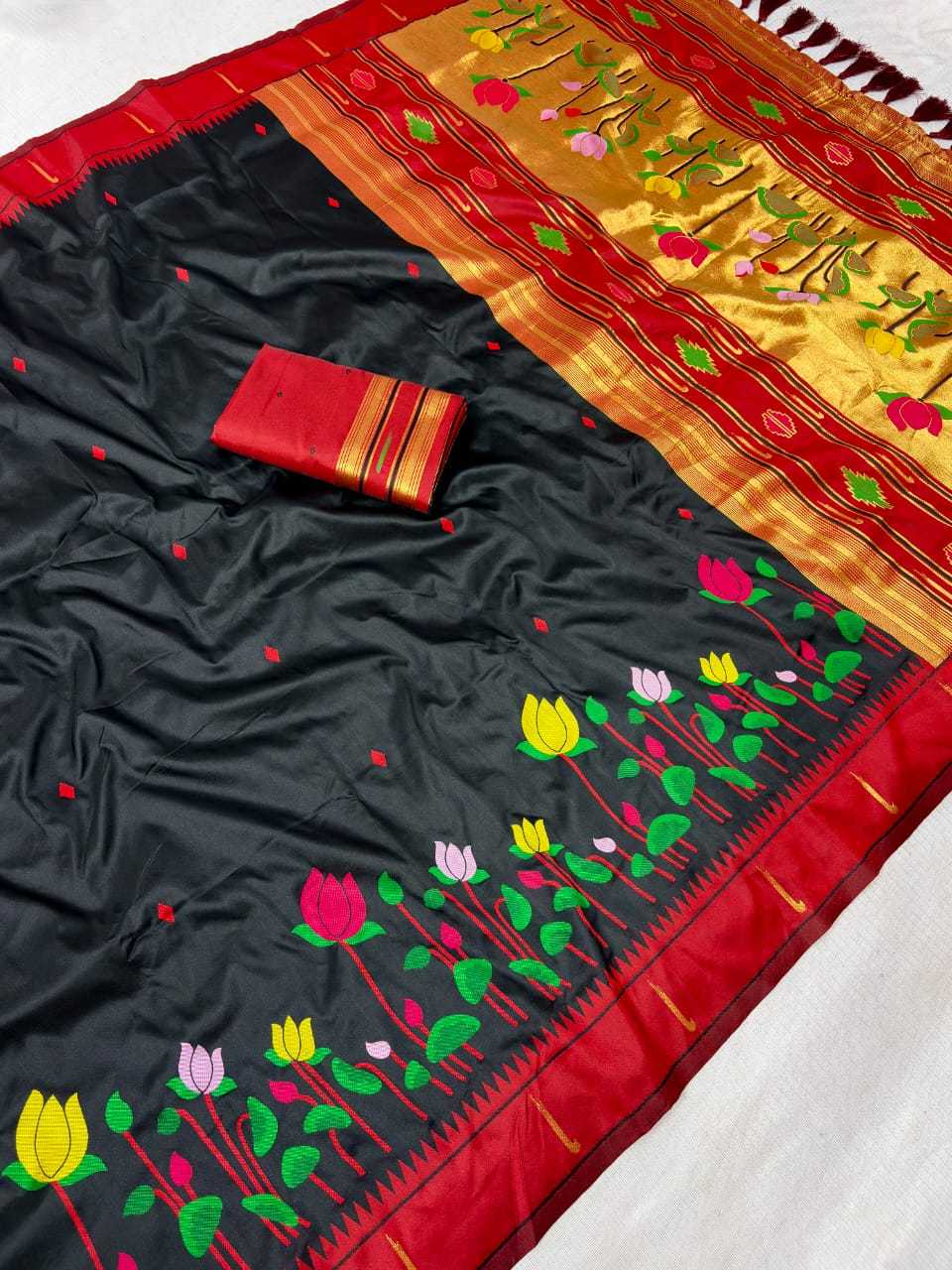 Padmavati Paithani Silk Zari Border Saree