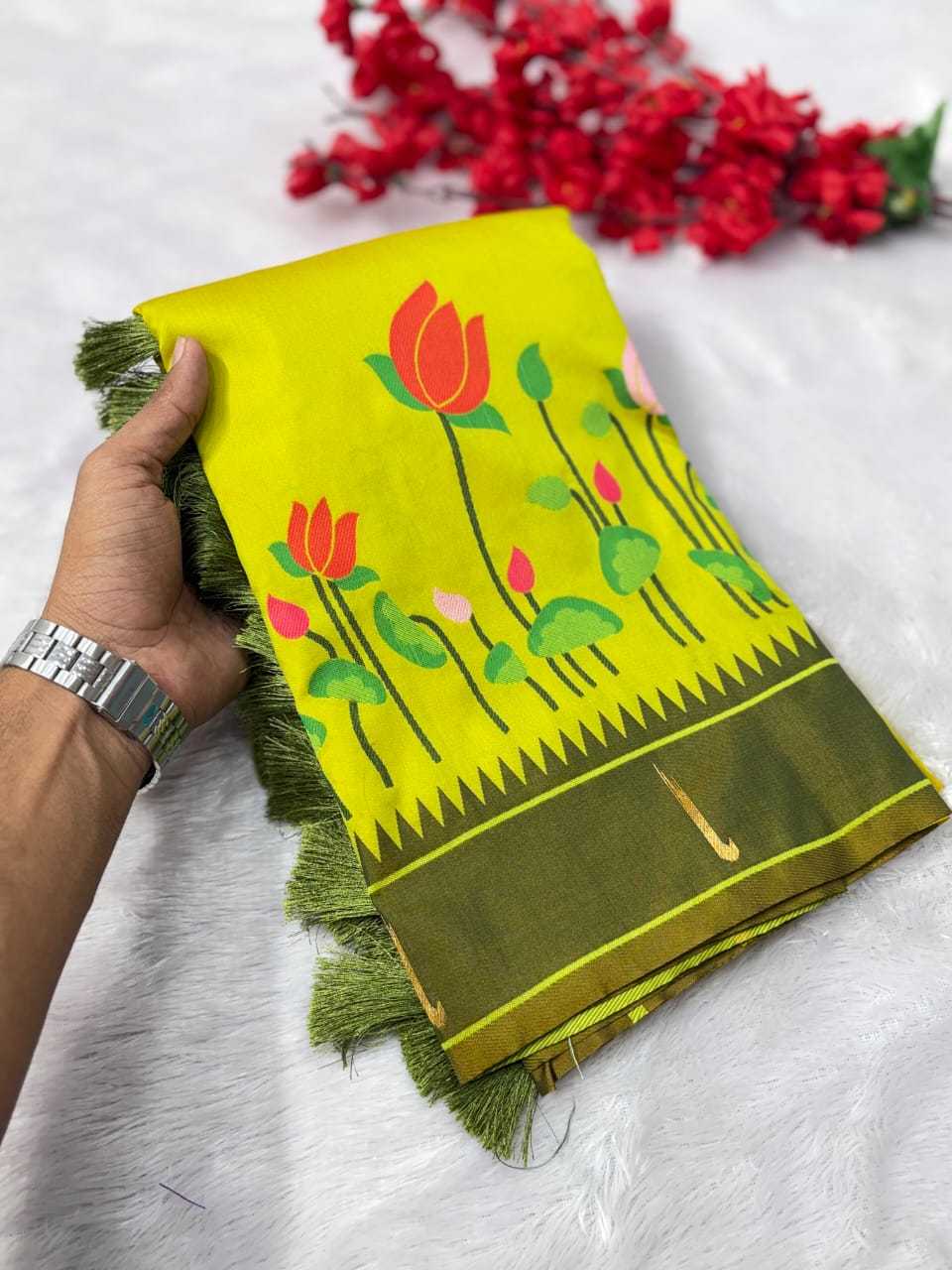 Padmavati Paithani Silk Zari Border Saree