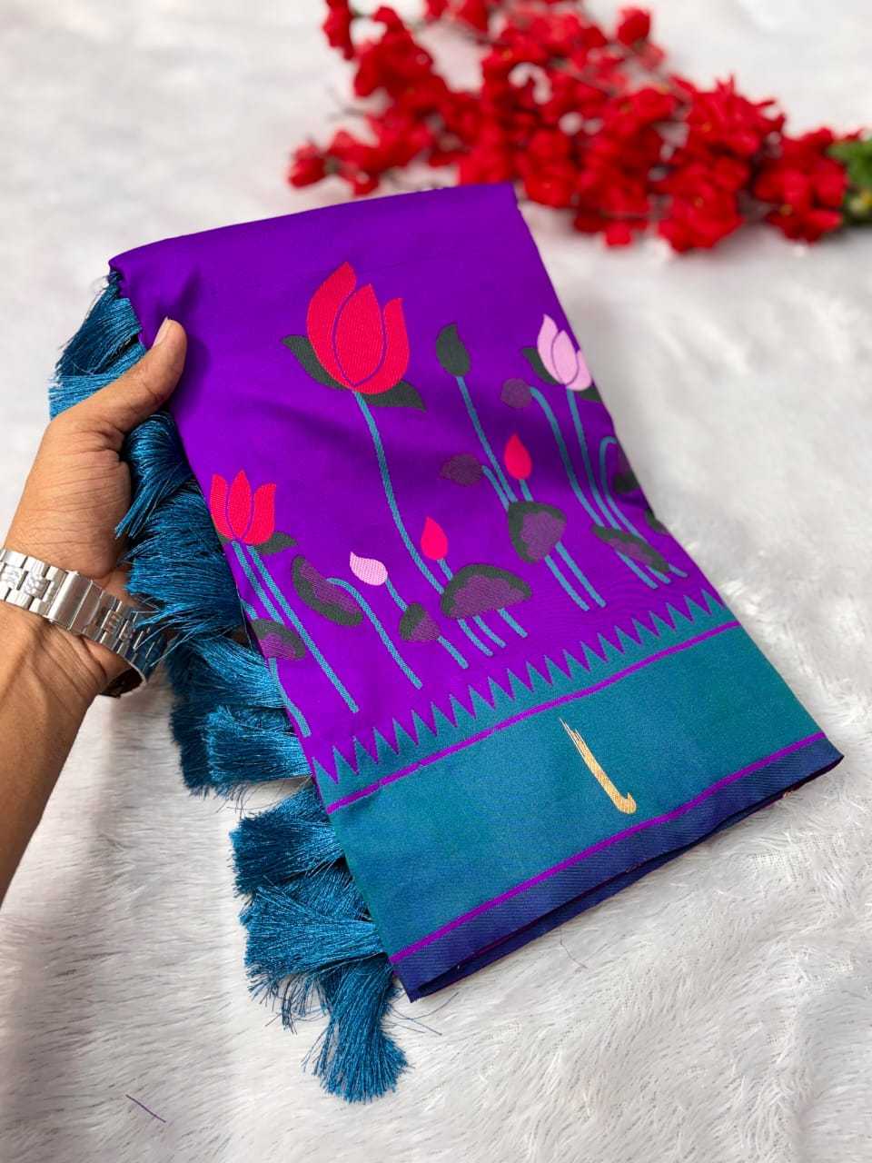Padmavati Paithani Silk Zari Border Saree