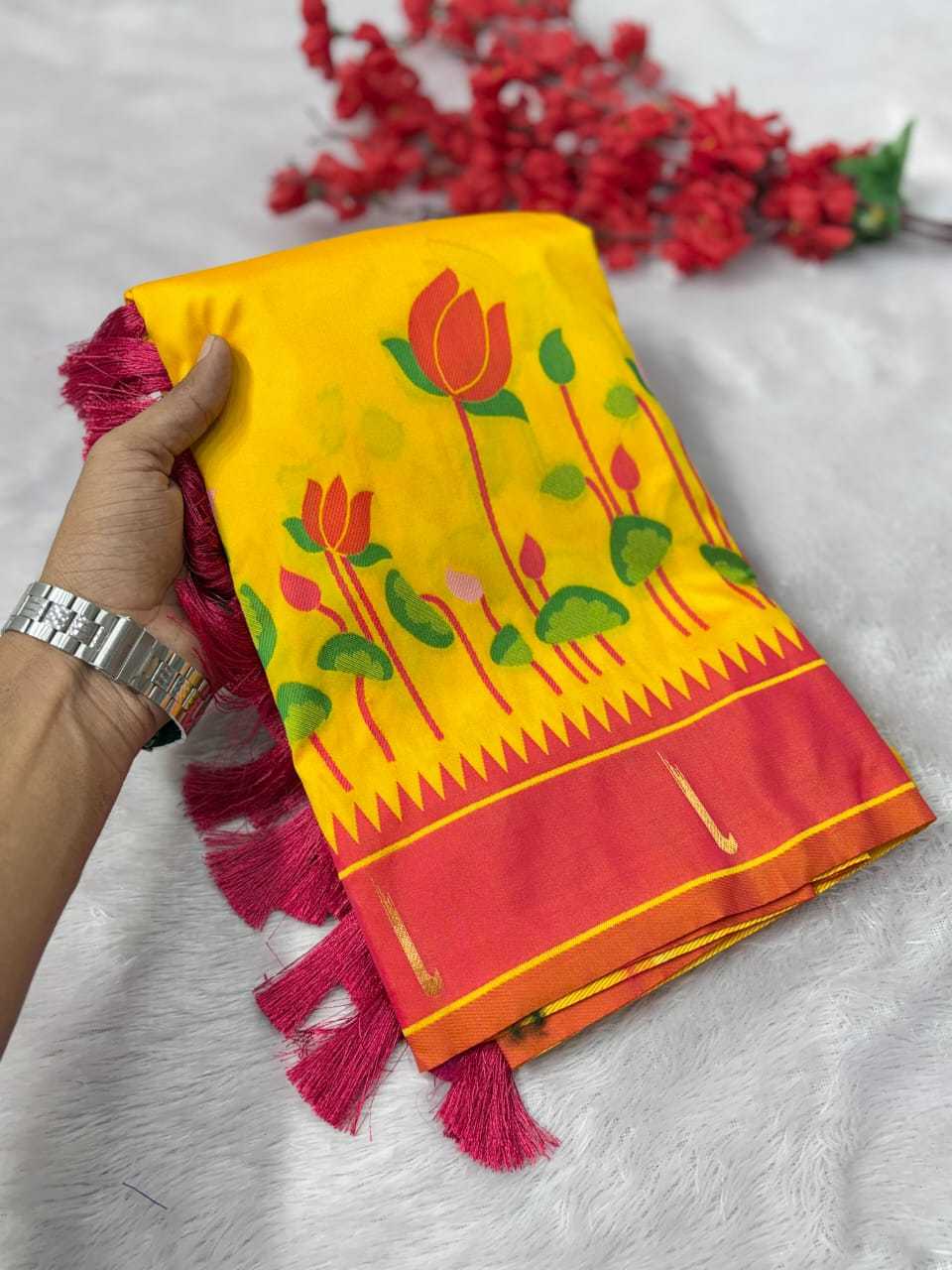 Padmavati Paithani Silk Zari Border Saree