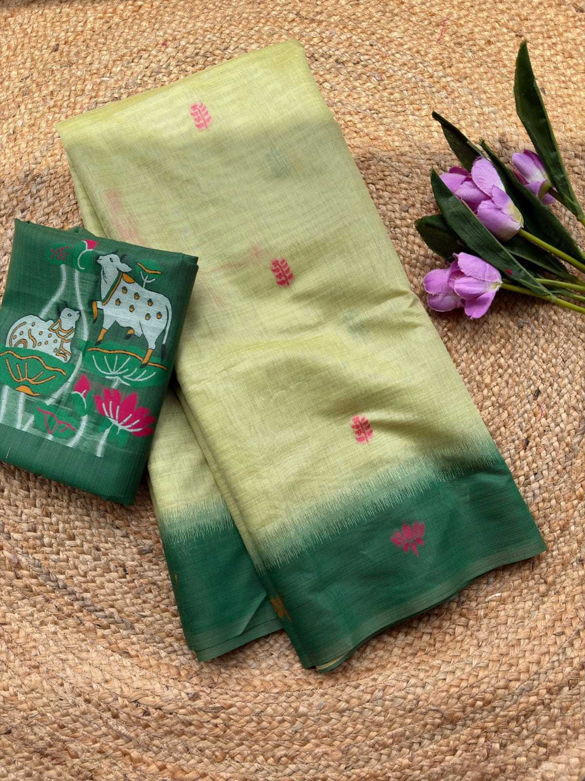 Pichwai Soft Cotton Designer Saree