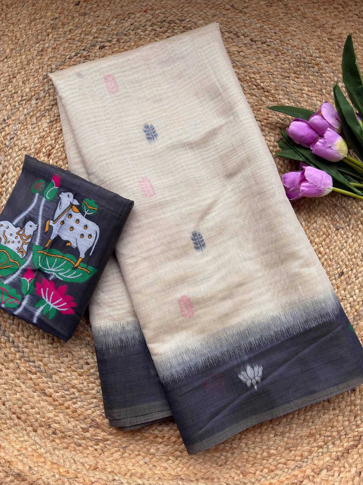 Pichwai Soft Cotton Designer Saree