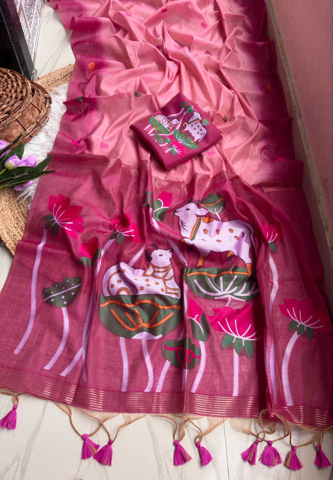Pichwai Soft Cotton Designer Saree