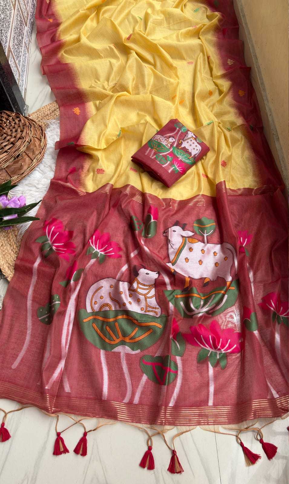 Pichwai Soft Cotton Designer Saree