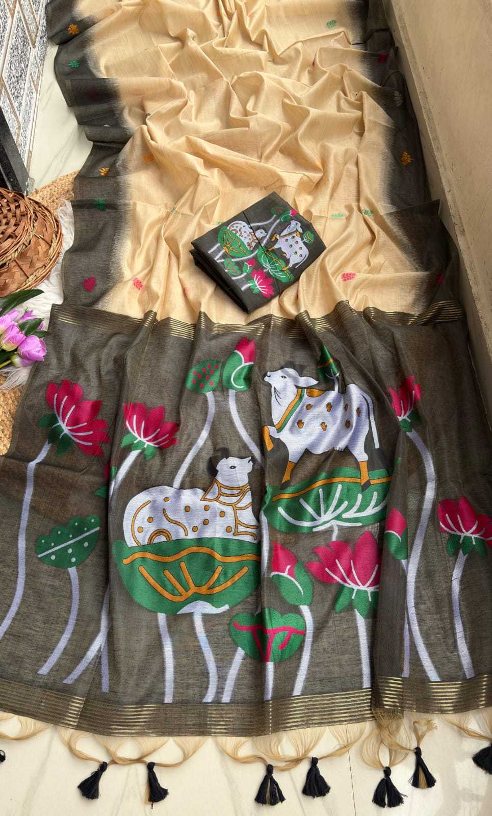 Pichwai Soft Cotton Designer Saree