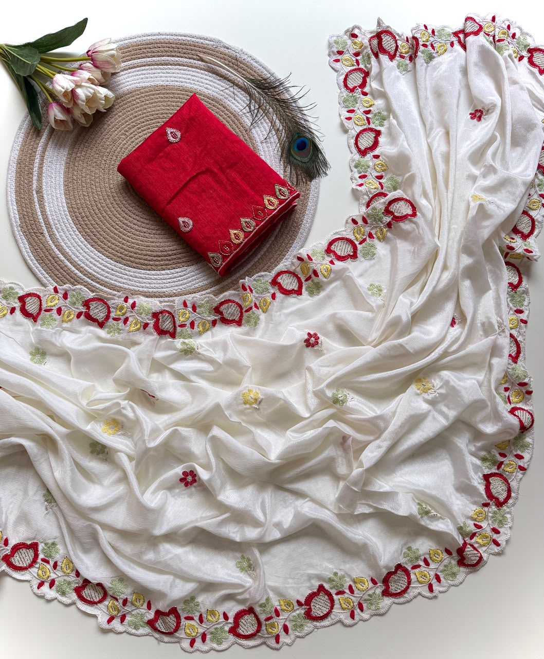 Chinon Party Wear Saree