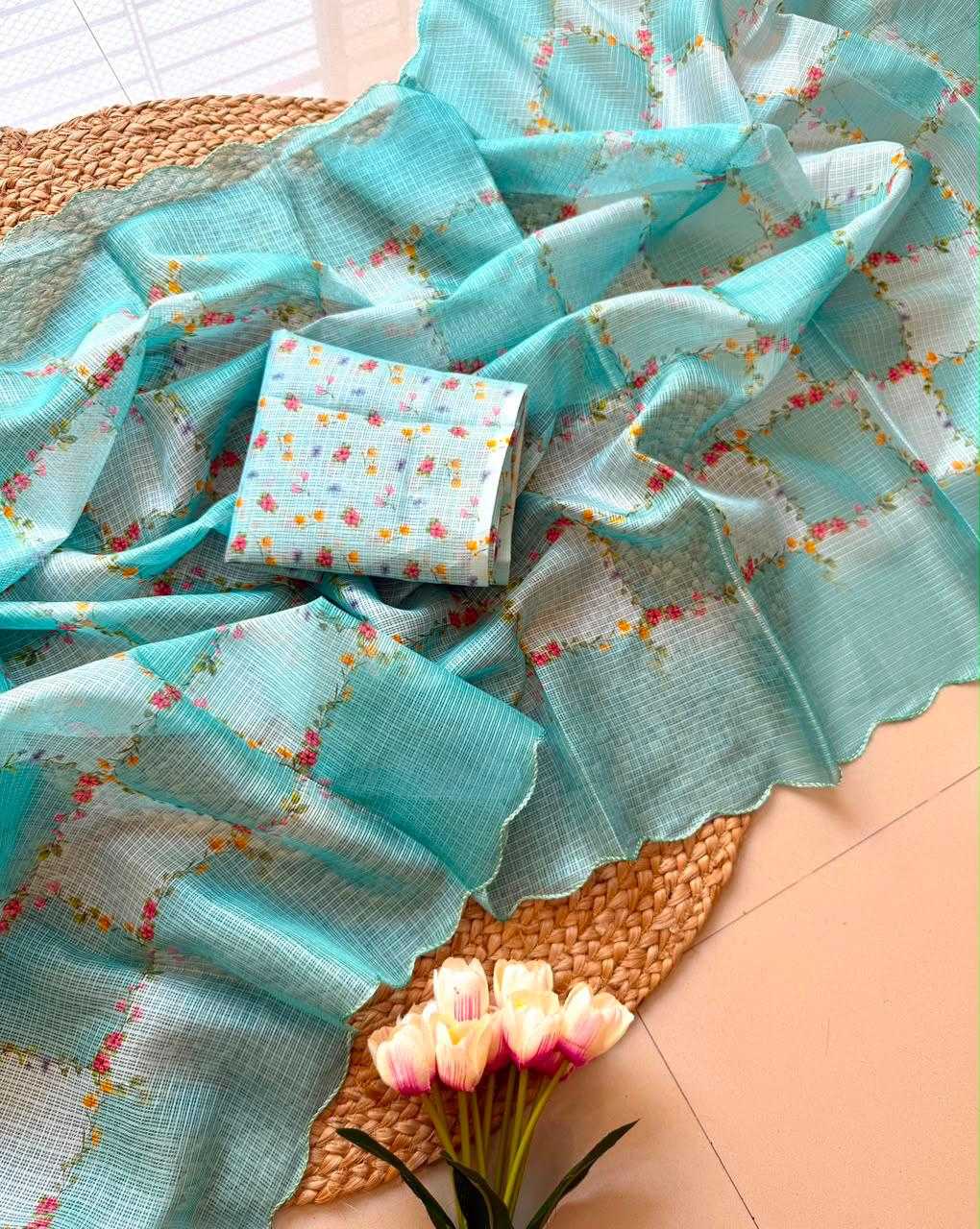 Kota Checks Printed Saree