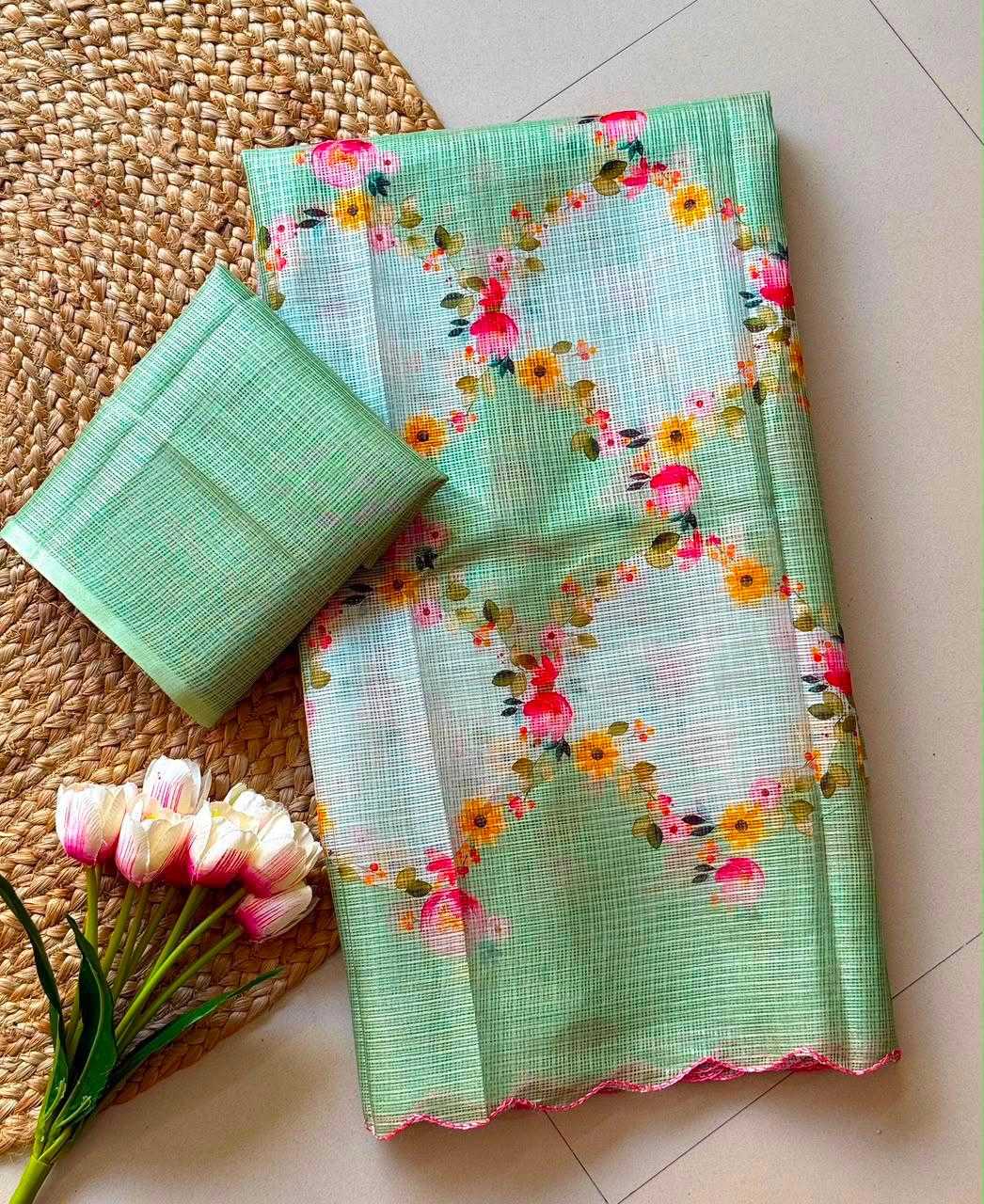 Kota Checks Printed Saree