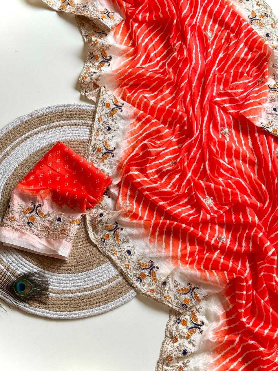 Aaradhya Chinon Designer Saree