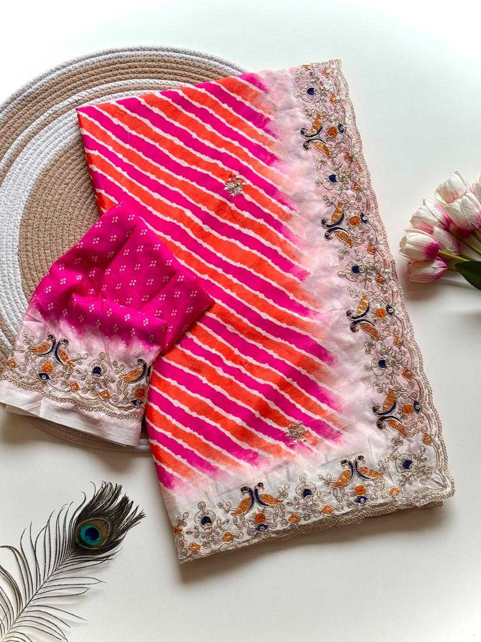 Aaradhya Chinon Designer Saree