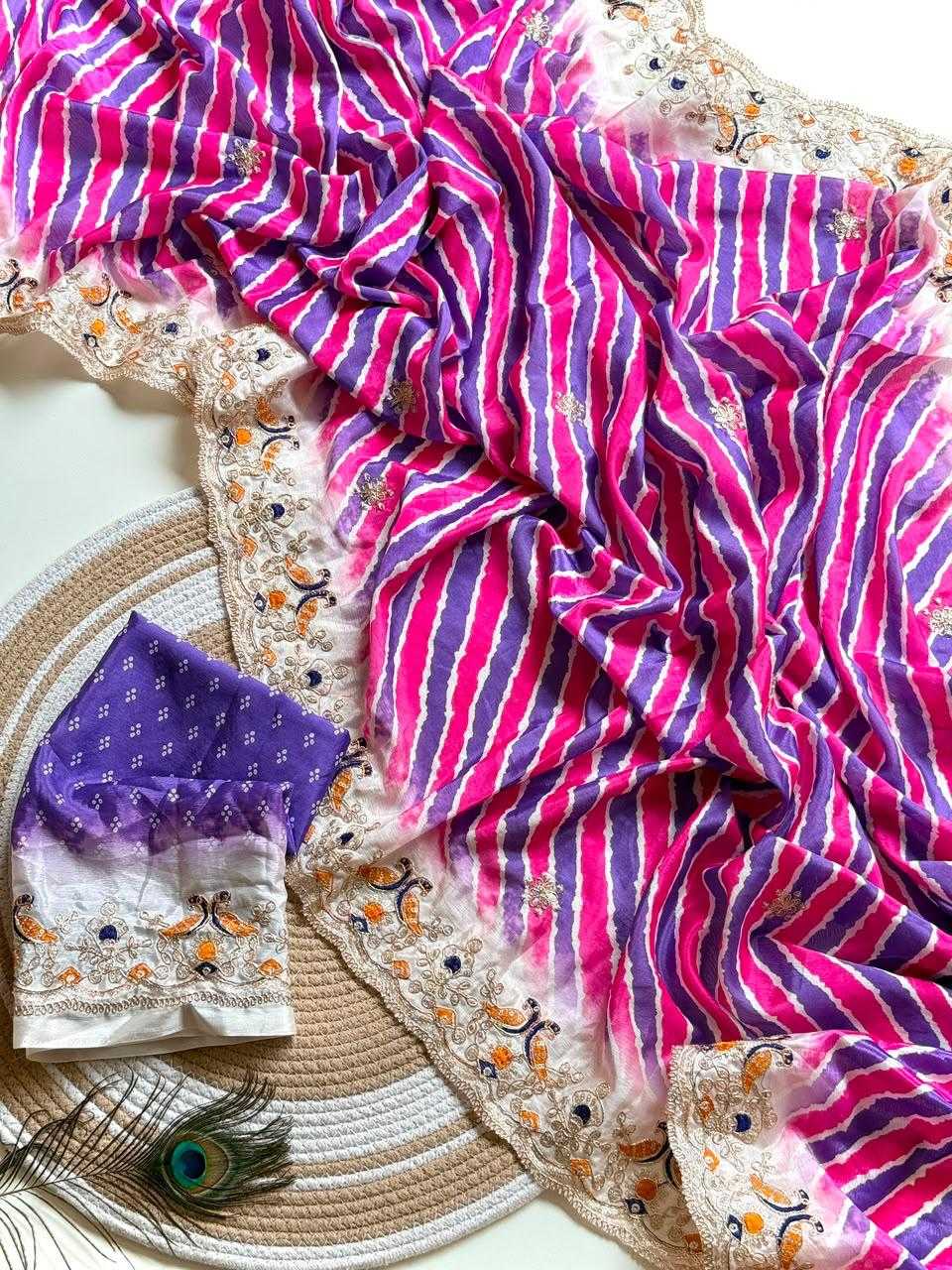 Aaradhya Chinon Designer Saree
