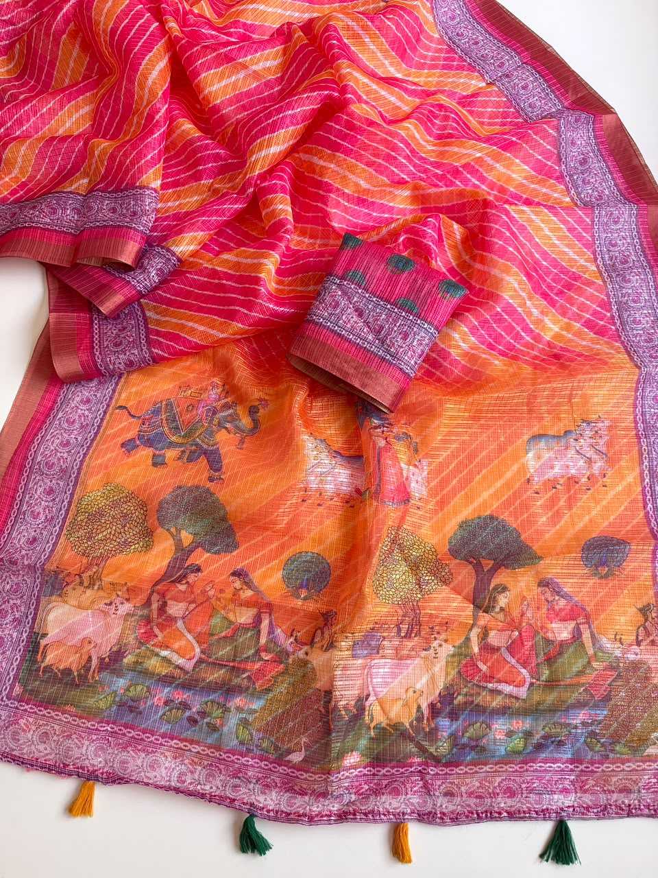 Kota Checks Printed Saree