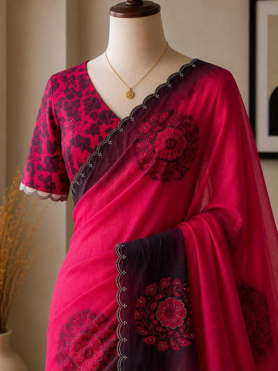 Satin Designer Saree