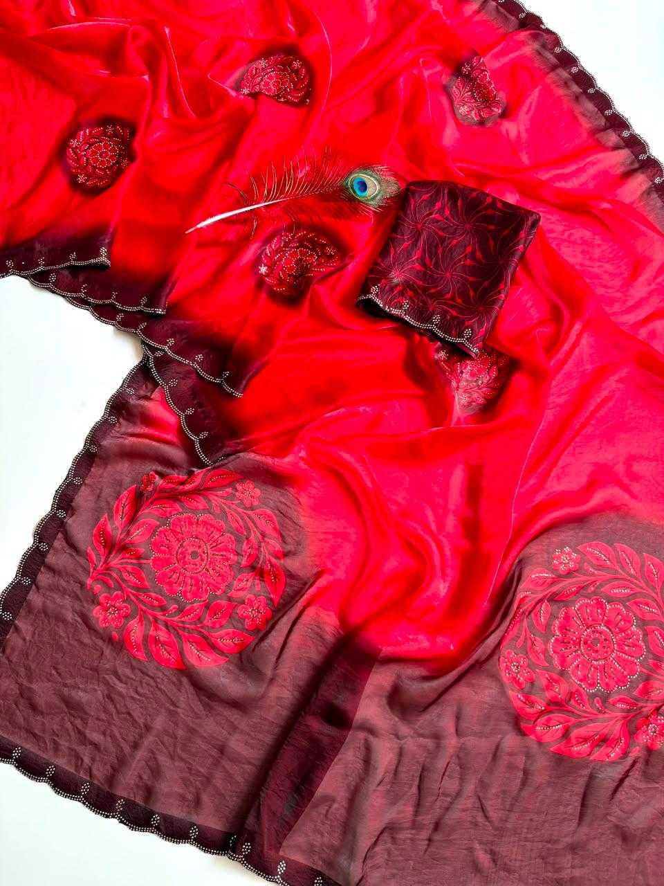 Satin Designer Saree