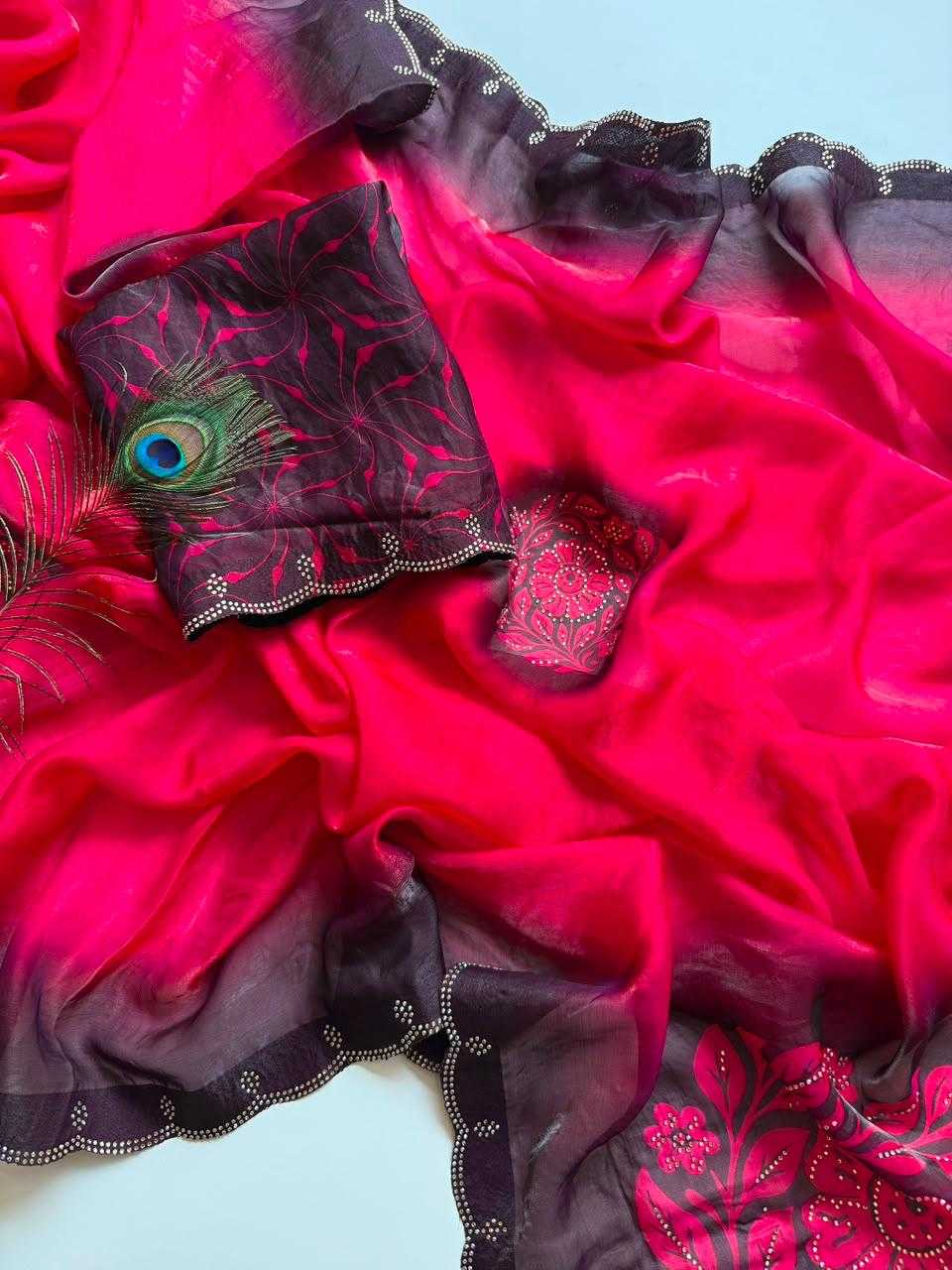 Satin Designer Saree
