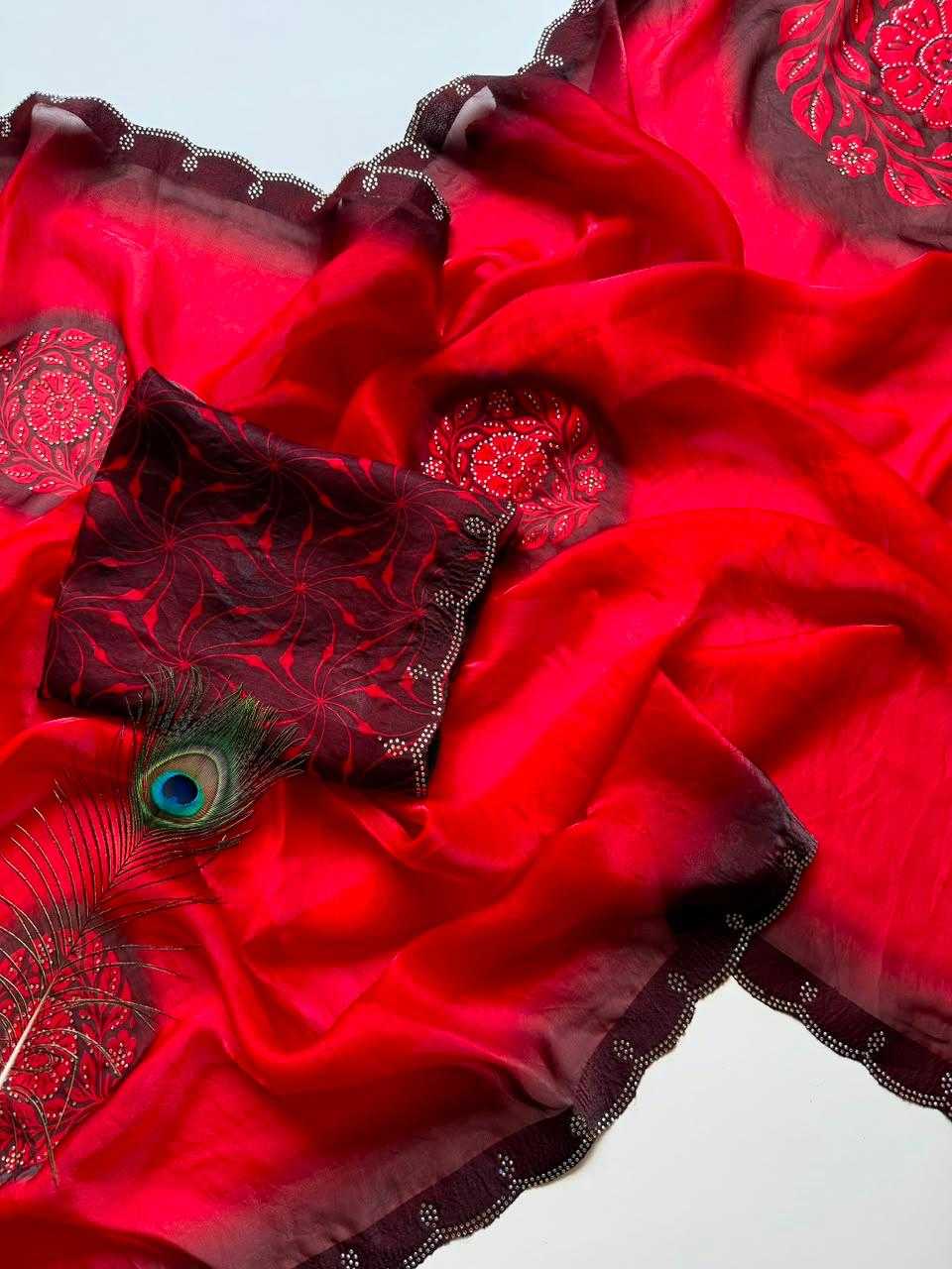 Satin Designer Saree