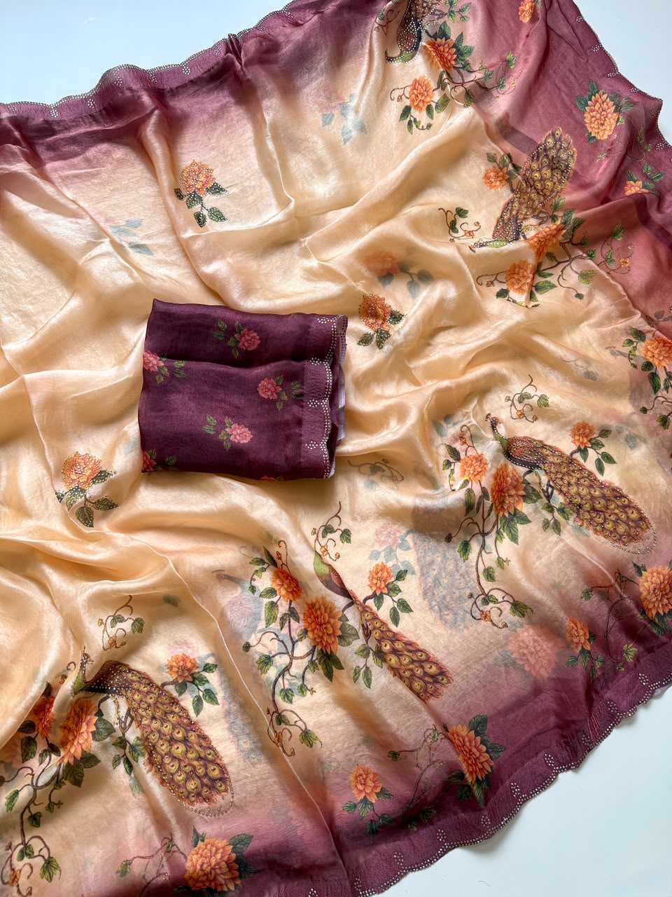Satin Designer Saree