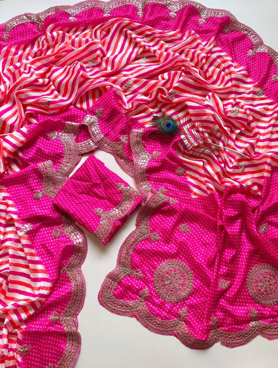 Aditi Chinon Silk Printed Saree