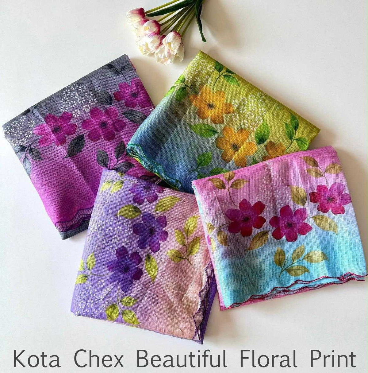 Kota Checks Printed Saree