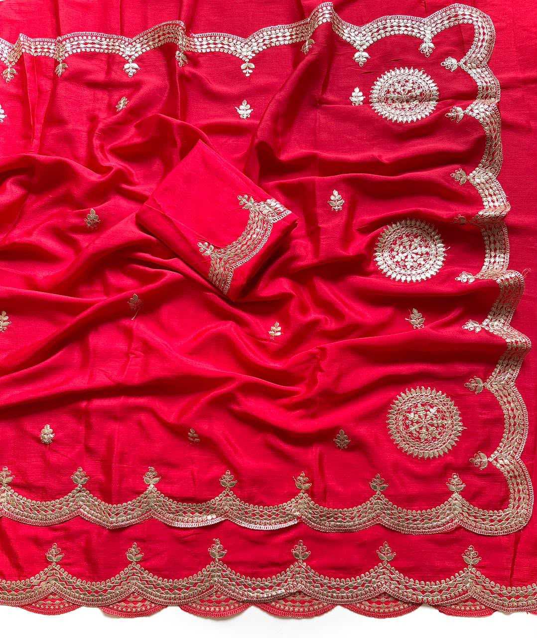 Akshara Chinon Embroidered Saree