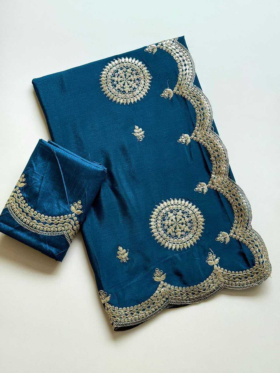 Akshara Chinon Embroidered Saree