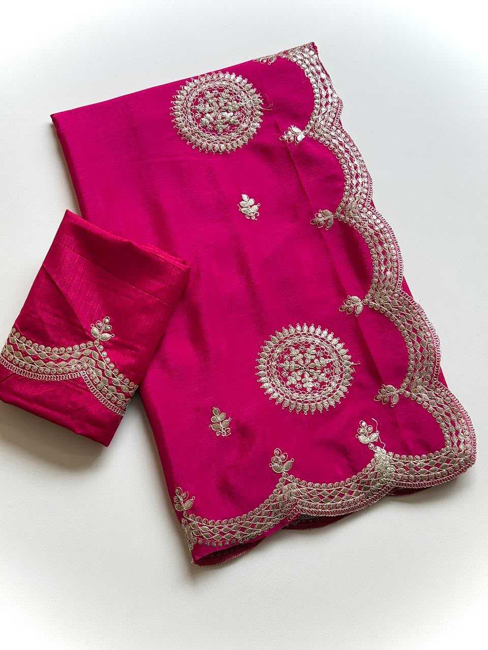 Akshara Chinon Embroidered Saree