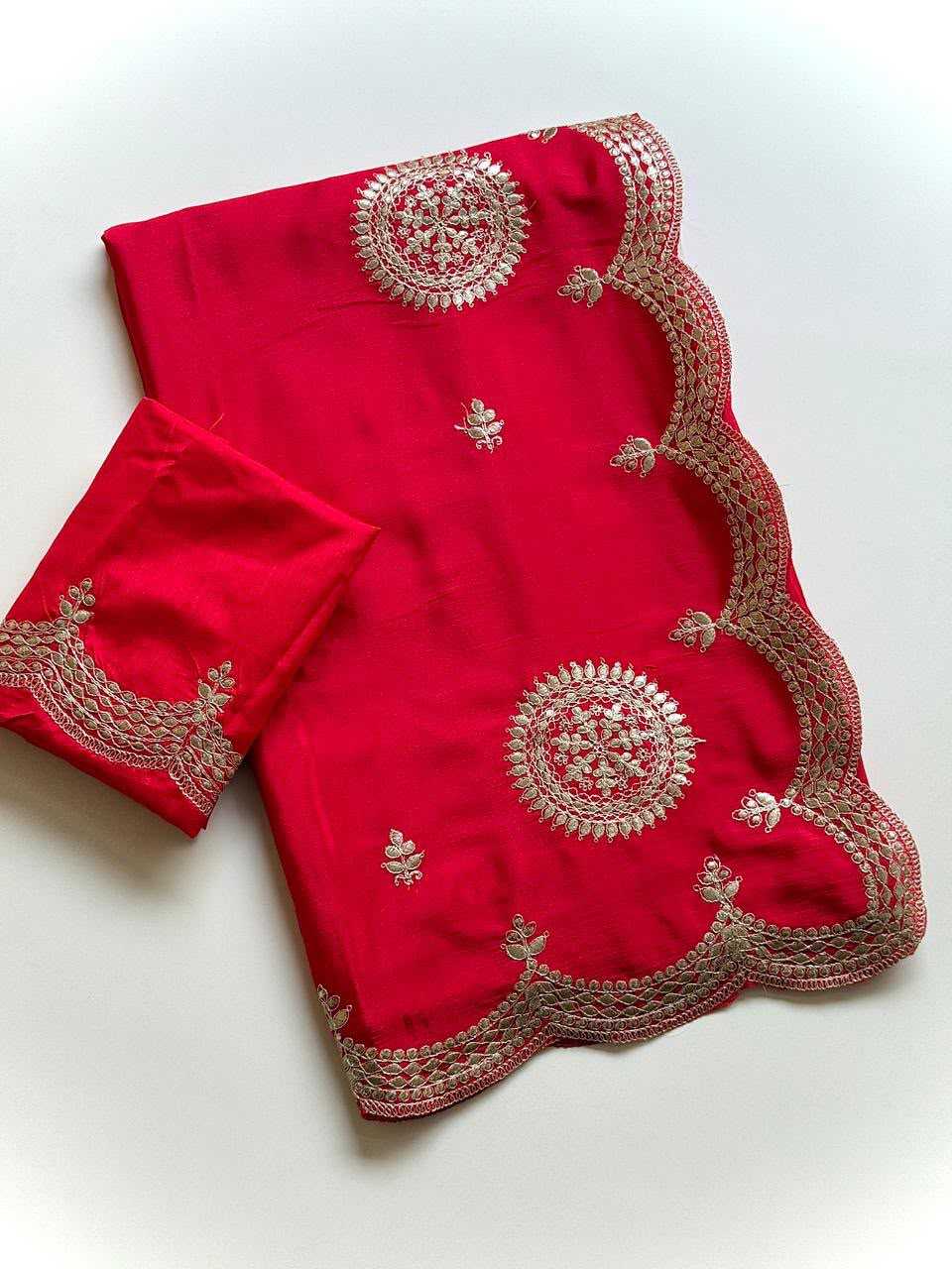 Akshara Chinon Embroidered Saree