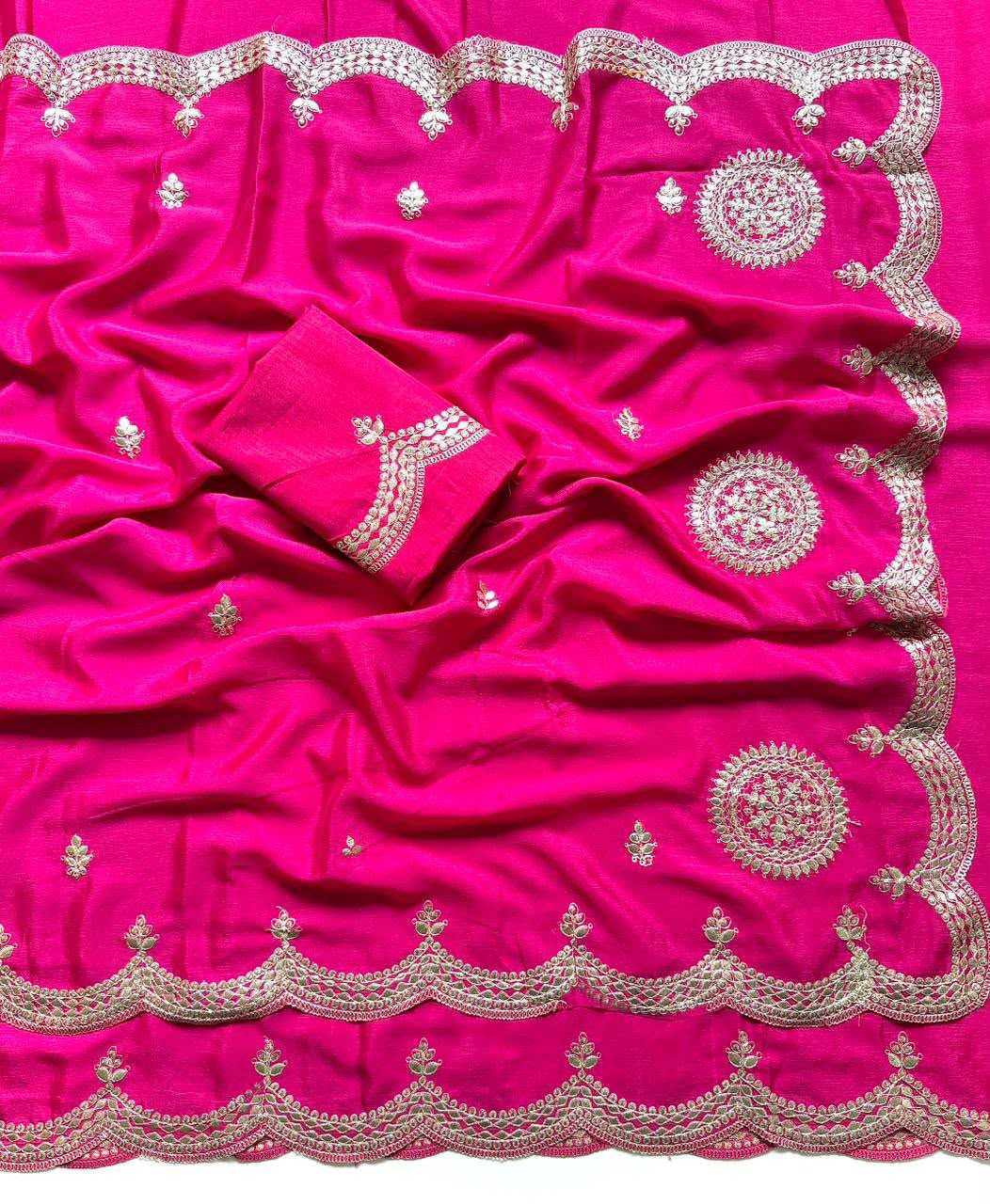 Akshara Chinon Embroidered Saree