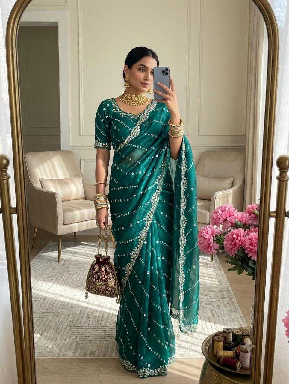 Akshara Satin Sequence Saree