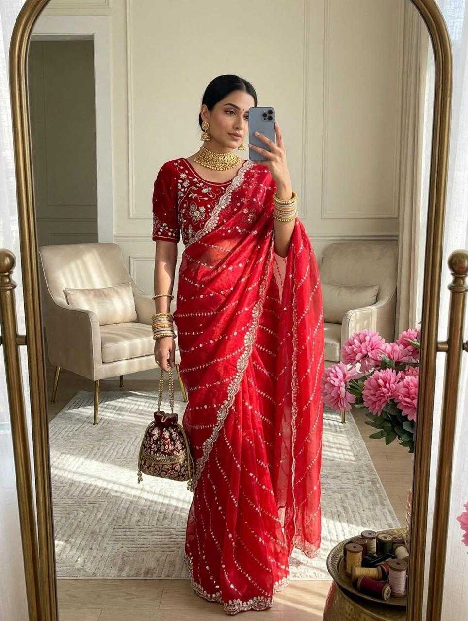 Akshara Satin Sequence Saree