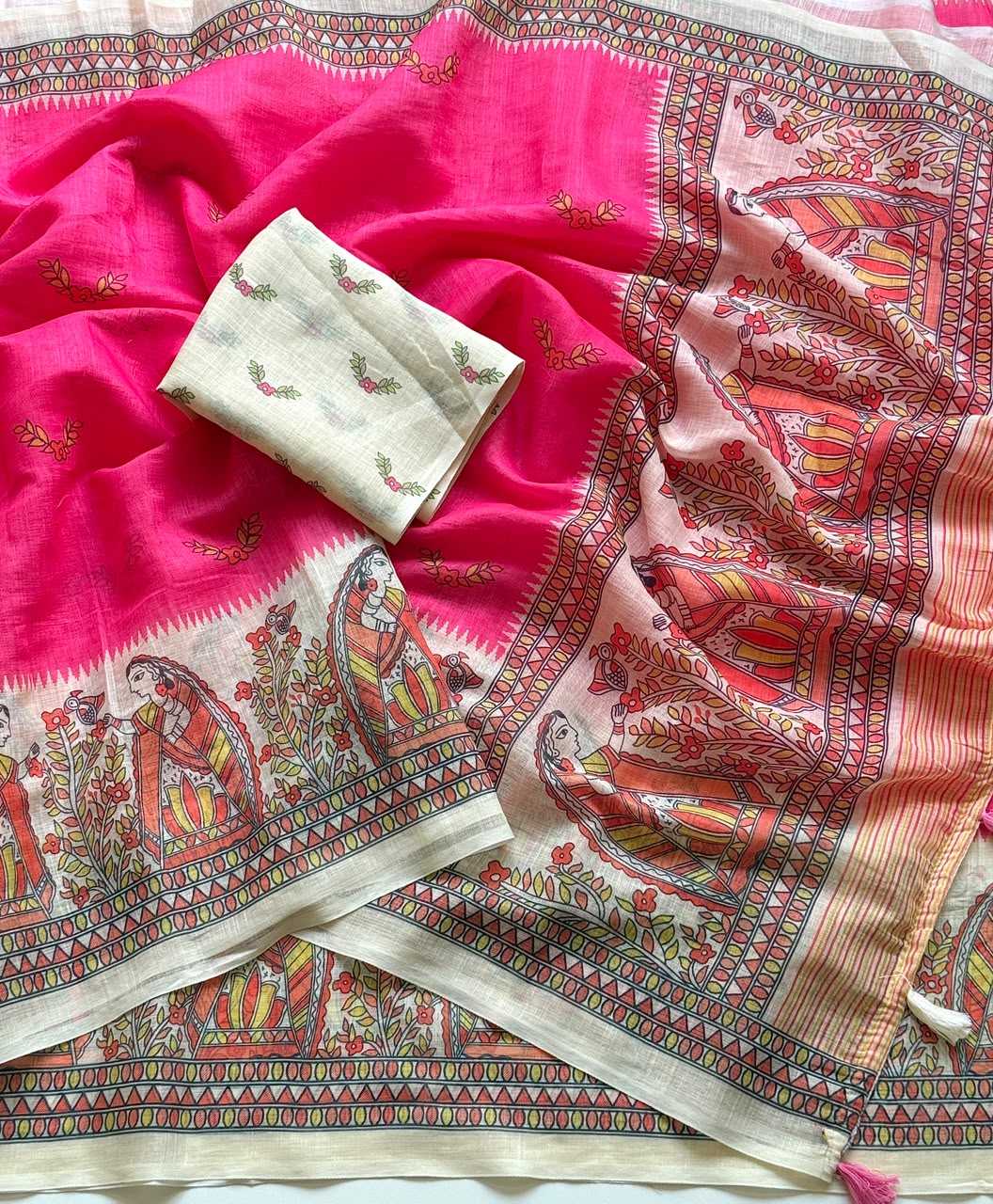 Linen Designer Saree